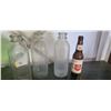Image 2 : THREE MILK BOTTLES AND ANTIQUE IRON