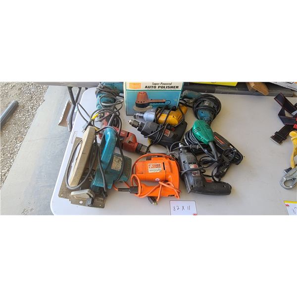 11 ASSORTED POWERTOOLS PLEASE SEE IMAGES