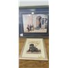 Image 1 : TWO FRAMED DOG AND LANDSCAPE PRINT
