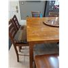 Image 10 : 36 X 54" HIGHTOP TABLE COMES WITH 18" LEAF EIGHT CHAIRS