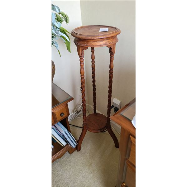 Antique Oak Plant Stand. Cat B