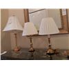 Image 1 : 3 Brass Lamps cat A