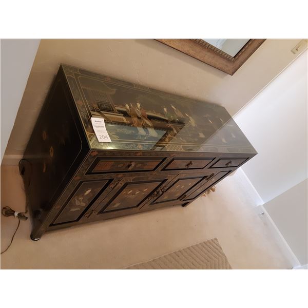 Asian Lacquered Cabinet Cat B