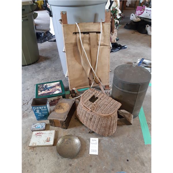 Antique Creel, Carrier and more Cat D