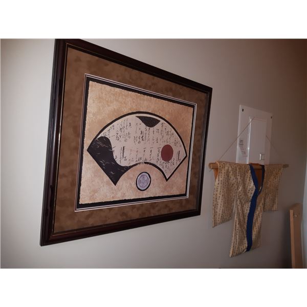 Framed Art & Japanese Shirt Cat A