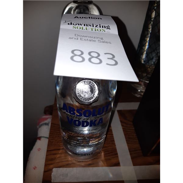 Absolute Vodka bottle.  Cat A.