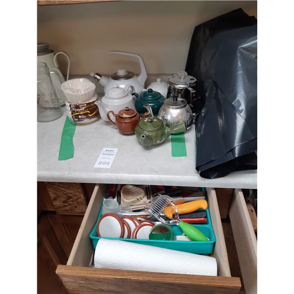 Assortment of Teapots & Kettles Cat A.