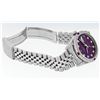 Image 9 : Rolex Mens Stainless Steel Diamond Lugs Purple Diamond & Ruby Datejust Wristwatc