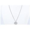 Image 1 : Gucci Silver-tone Interlocking GG Logo Pendant Necklace