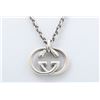 Image 2 : Gucci Silver-tone Interlocking GG Logo Pendant Necklace