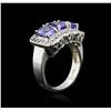 Image 3 : 14KT White Gold 2.52 ctw Tanzanite and Diamond Ring