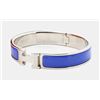 Image 2 : Hermes Blue Metal Clic Clac Bangle Bracelet