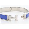 Image 4 : Hermes Blue Metal Clic Clac Bangle Bracelet