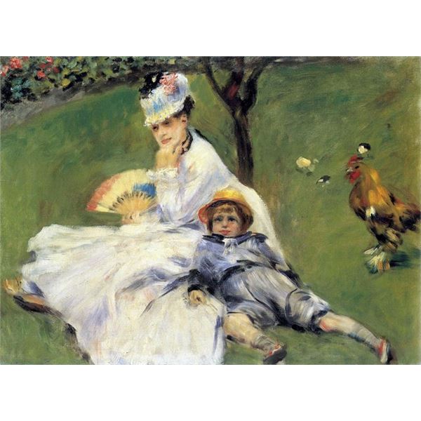 Renoir - Camille Monet And Her Son Jean In The Garden Of Argenteuil