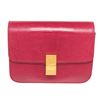 Image 1 : Celine Red Lizard Skin Leather Medium Box Shoulder Bag