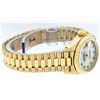 Image 4 : Rolex Ladies 18K Yellow Gold Mother Of Pearl Emerald Datejust President Wristwat