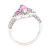 Image 4 : 1.48 ctw Marquise Brilliant Pink Sapphire And Triangle Shape Straight-Side Step