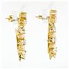 Image 7 : Vintage 14k Gold 2.75 ctw Diamond & Pearl Earrings w/ Snowflake Dangle Enhancers