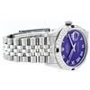 Image 8 : Rolex Mens Stainless Steel Purple Roman Diamond & Ruby Datejust Wristwatch