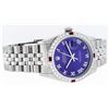 Image 9 : Rolex Mens Stainless Steel Purple Roman Diamond & Ruby Datejust Wristwatch