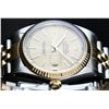 Image 7 : Rolex Mens 2 Tone Rare Champagne Tapestry Index 36MM Datejust Wristwatch Oyster