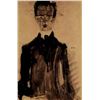 Image 1 : Egon Schiele - Self-Portrait In A Black Robe