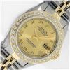 Image 1 : Rolex Ladies 2T Champagne Roman Datejust Wristwatch 26MM