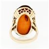 Image 6 : Vintage Large 14k Gold Oval Cabochon Natural Amber Bold Cocktail Statement Ring