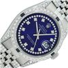 Image 3 : Rolex Mens Stainless Steel Blue String Diamond & Sapphire Datejust Wristwatch