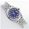 Image 4 : Rolex Mens Stainless Steel Blue String Diamond & Sapphire Datejust Wristwatch