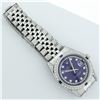 Image 5 : Rolex Mens Stainless Steel Blue String Diamond & Sapphire Datejust Wristwatch