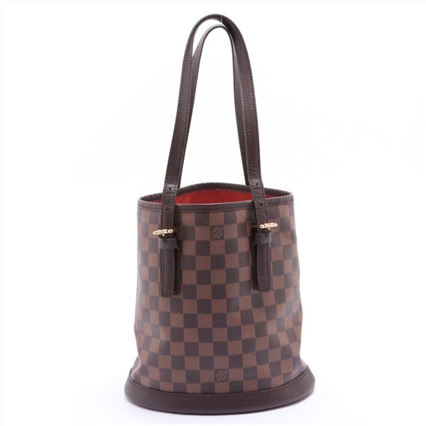 Louis Vuitton Damier Ebene Canvas Leather Bucket Marais PM Bag