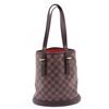 Image 1 : Louis Vuitton Damier Ebene Canvas Leather Bucket Marais PM Bag