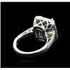 Image 3 : 14KT White Gold 6.14 ctw Tanzanite and Diamond Ring