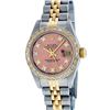 Image 2 : Rolex Ladies 2 Tone Salmon Diamond Datejust Wristwatch