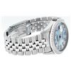 Image 7 : Rolex Mens Stainless Steel Blue MOP Baguette Diamond 36MM Datejust Wristwatch