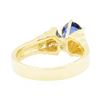 Image 3 : 1.30 ctw Blue Sapphire and Diamond Ring - 14KT Yellow Ring