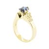 Image 4 : 1.30 ctw Blue Sapphire and Diamond Ring - 14KT Yellow Ring