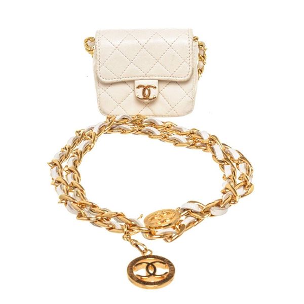 Chanel Gold Mini Flap Belt