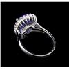 Image 3 : 2.97 ctw Tanzanite and Diamond Ring - 14KT White Gold