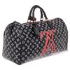 Image 3 : Louis Vuitton Black Monogram Canvas Leather Upside Down Keepall BandouliereDuffl