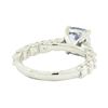 Image 3 : 3.86 ctw Rectangular Cushion Brilliant Blue Sapphire And Diamond Ring - 14KT Whi