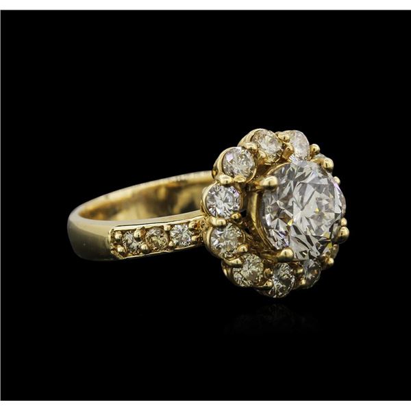 14KT Yellow Gold 2.46 ctw Diamond Ring