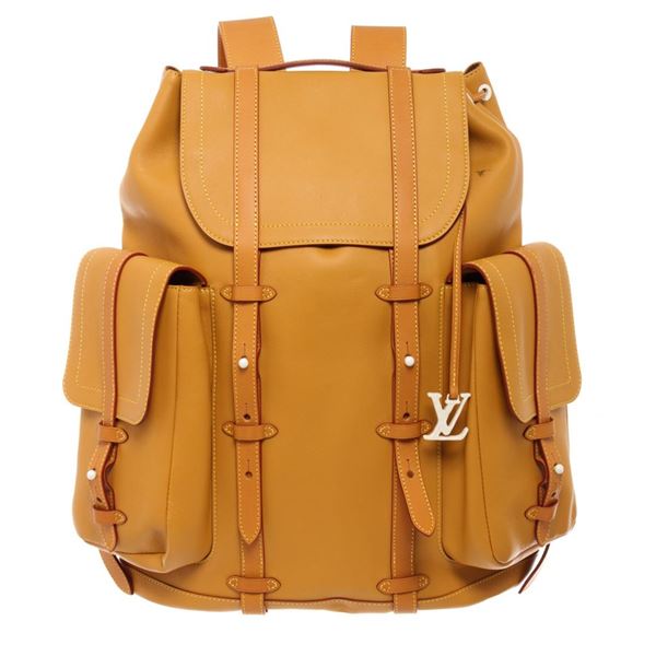 Louis Vuitton Tan Vachetta Leather Christopher Straps Pocket GM Backpack