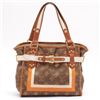 Image 1 : Louis Vuitton Brown Monogram Canvas Leather Tisse Rayures PM Handbag