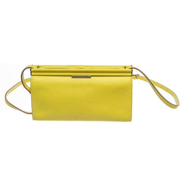 Hermes Yellow Leather Evercolor Clic-H 21 Wallet