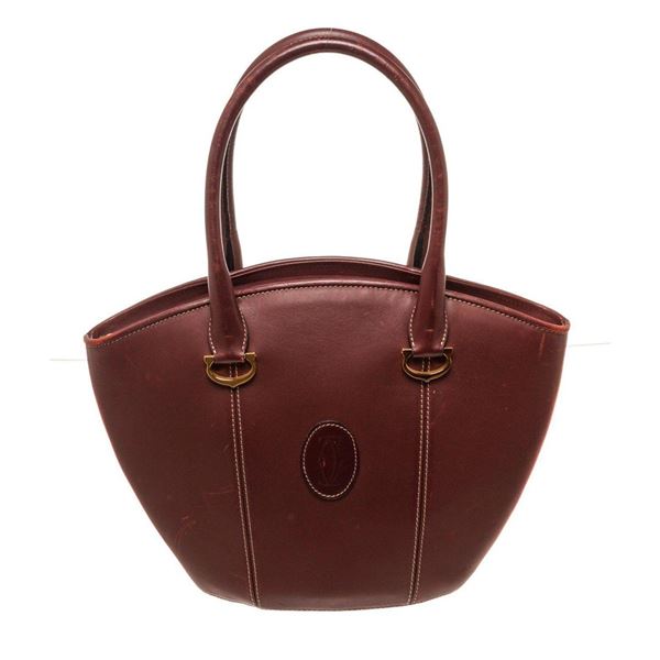 Cartier Brown Must de Leather Shoulder Bag