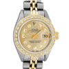 Image 1 : Rolex Ladies 2T Champagne Diamond Beadset Datejust Wristwatch