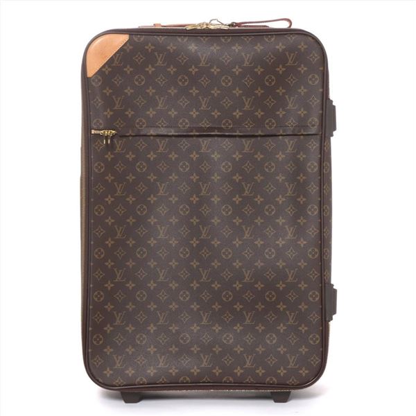 Louis Vuitton Brown Monogram Canvas Leather Pegase 70cm Rolling Luggage