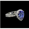 Image 1 : 2.90 ctw Tanzanite and Diamond Ring - 14KT White Gold